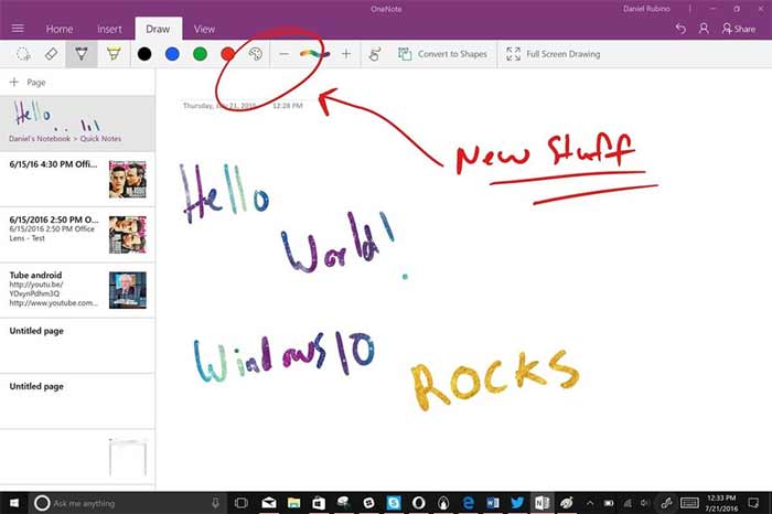 پی دی اف Microsoft OneNote (با insert PDF) مایکروسافت وان نوت