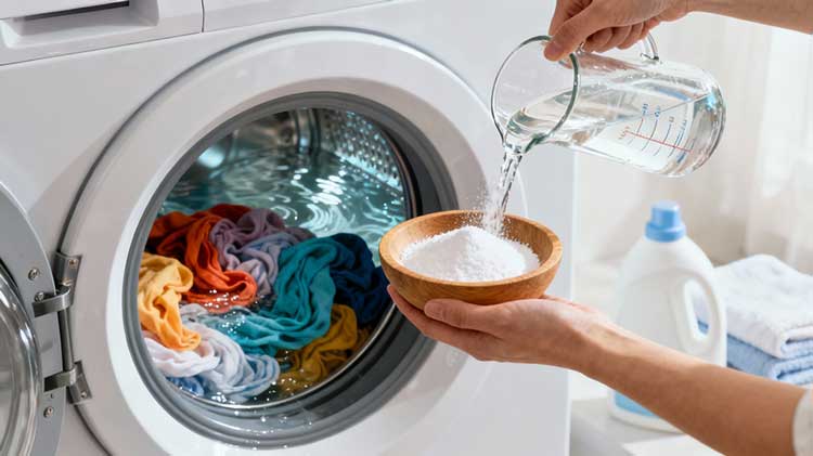 مخلوط کردن مستقیم جوش شیرین و سرکه