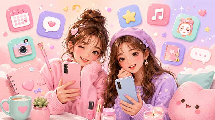 اپلیکیشن 7بهترین برنامه کیوت دخترانه (برای آیفون و اندروید)